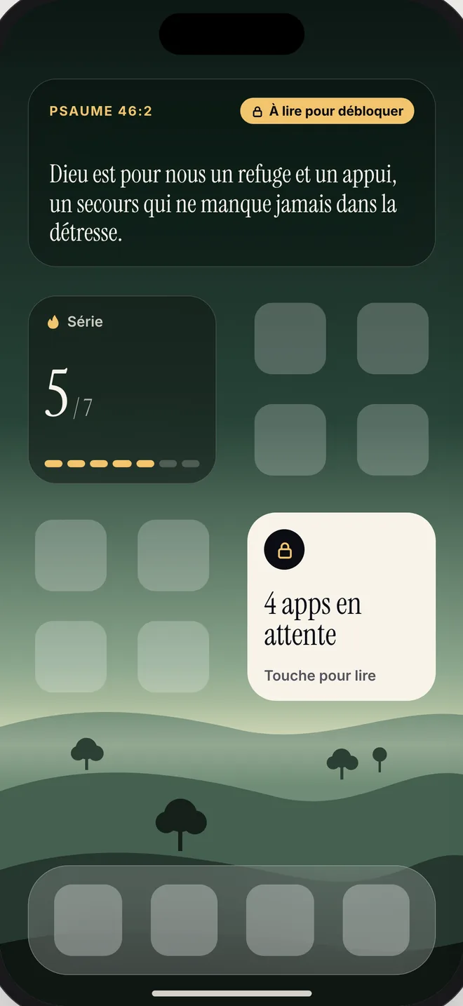 Widgets: streak and apps waiting