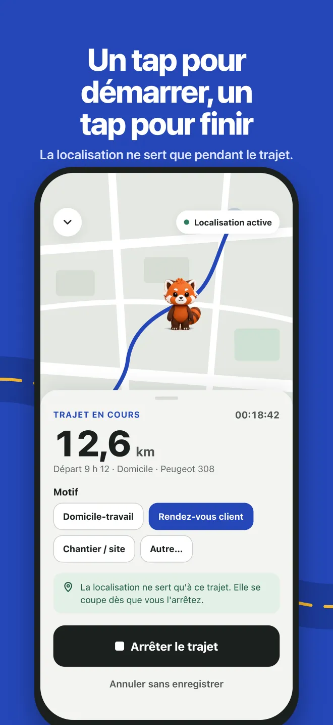 Un trajet en un tap