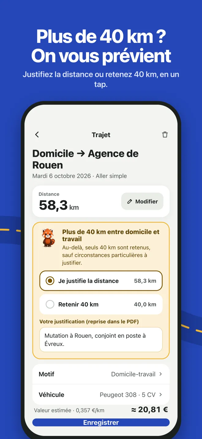 Alerte au-delà de 40 km
