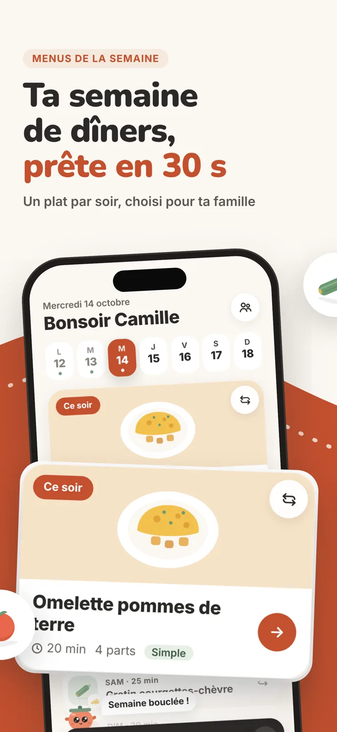 Your week of dinners ready in 30 seconds