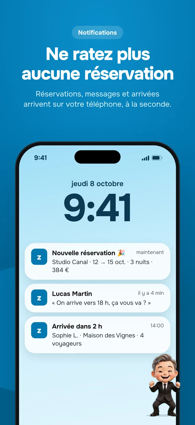 Notifications de nouvelles réservations